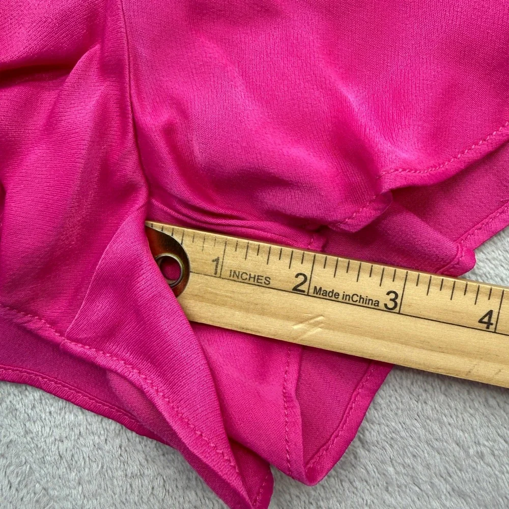 Maeve Anthropologie Shorts Womens 10 Pink Flared Viscose Button Side Barbiecore